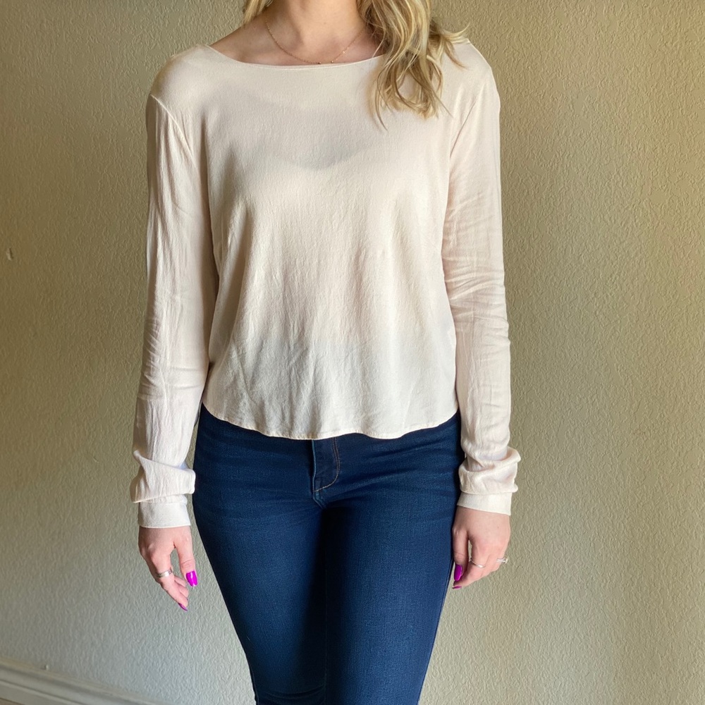 Crop top with button up open back